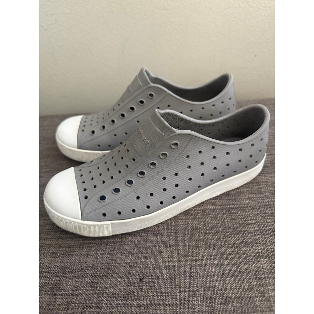 Youth NATIVE Jefferson Gray Slip on Rubber Water  Shoes Junior Size 3